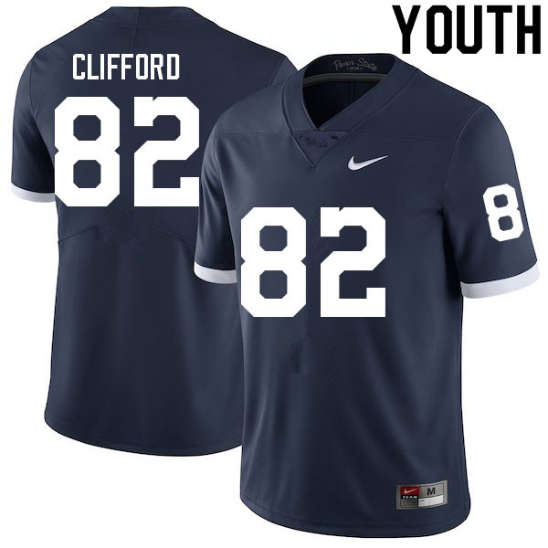 Youth #82 Liam Clifford Penn State Nittany Lions College Football Jerseys Sale-Retro